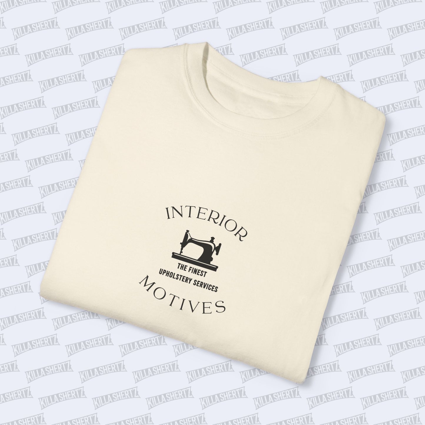 Interior Motives - Black Logo Unisex Garment-Dyed T-shirt