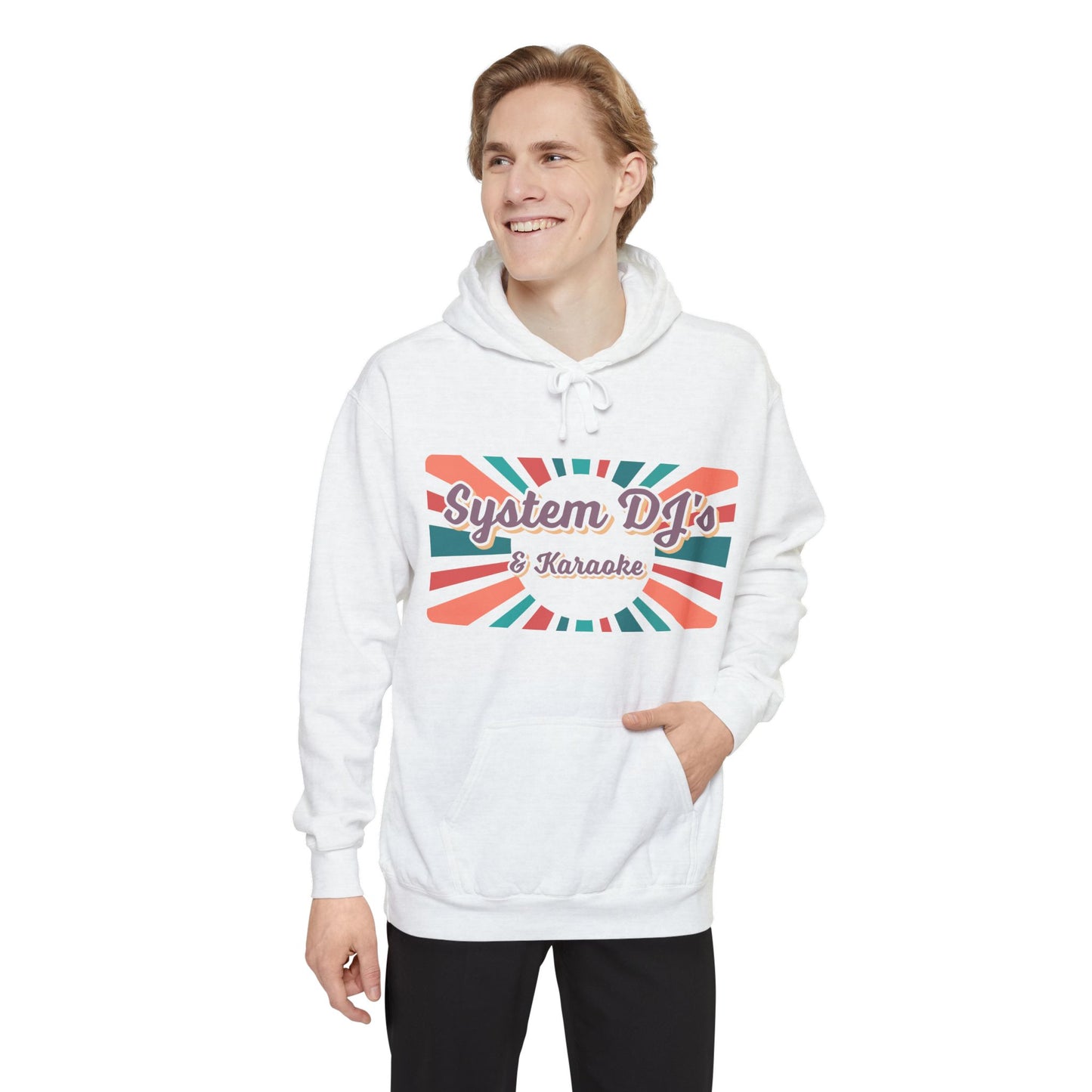System DJs - Logo - Unisex Garment Dyed Hoodie