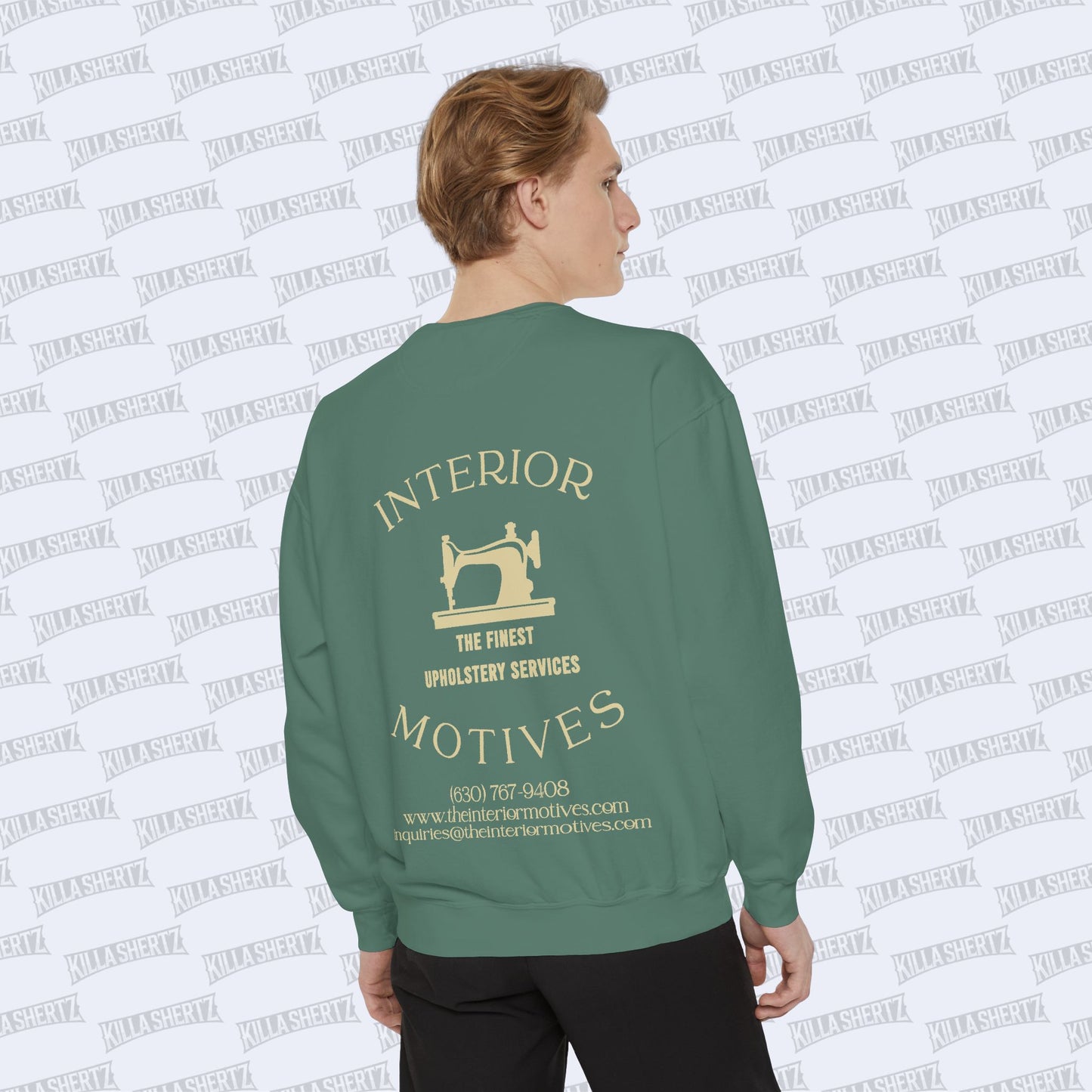 Interior Motives - Logo Unisex Garment Dyed Crewneck Sweatshirt