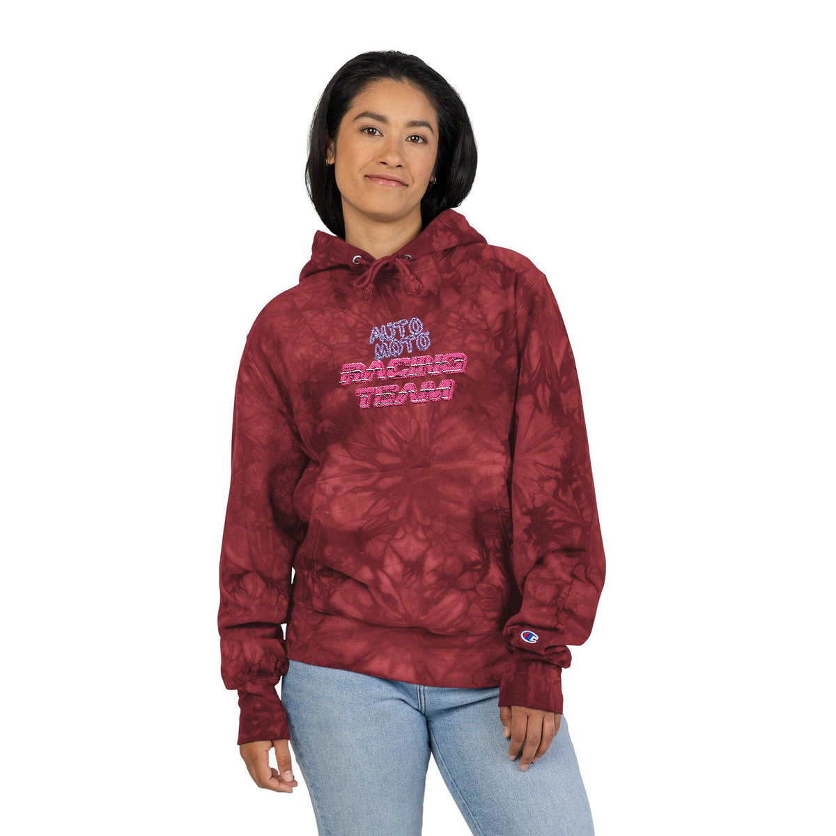 AUTO MOTO - Racing Team Champion Tie-Dye Hoodie (Embroidered)