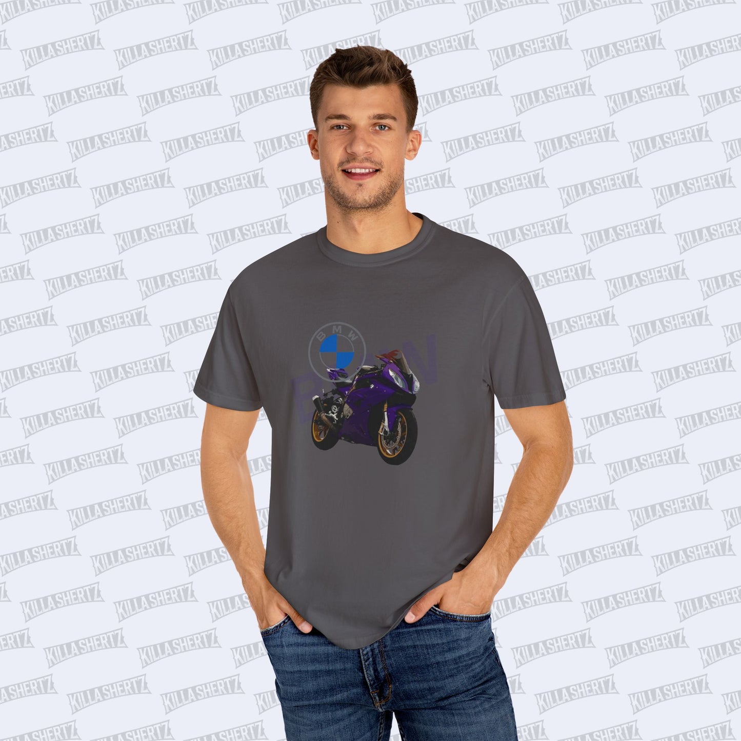 Killa Shertz x Auto Moto - Arts Collection BMW "Barney" Unisex Garment Dyed T-Shirt