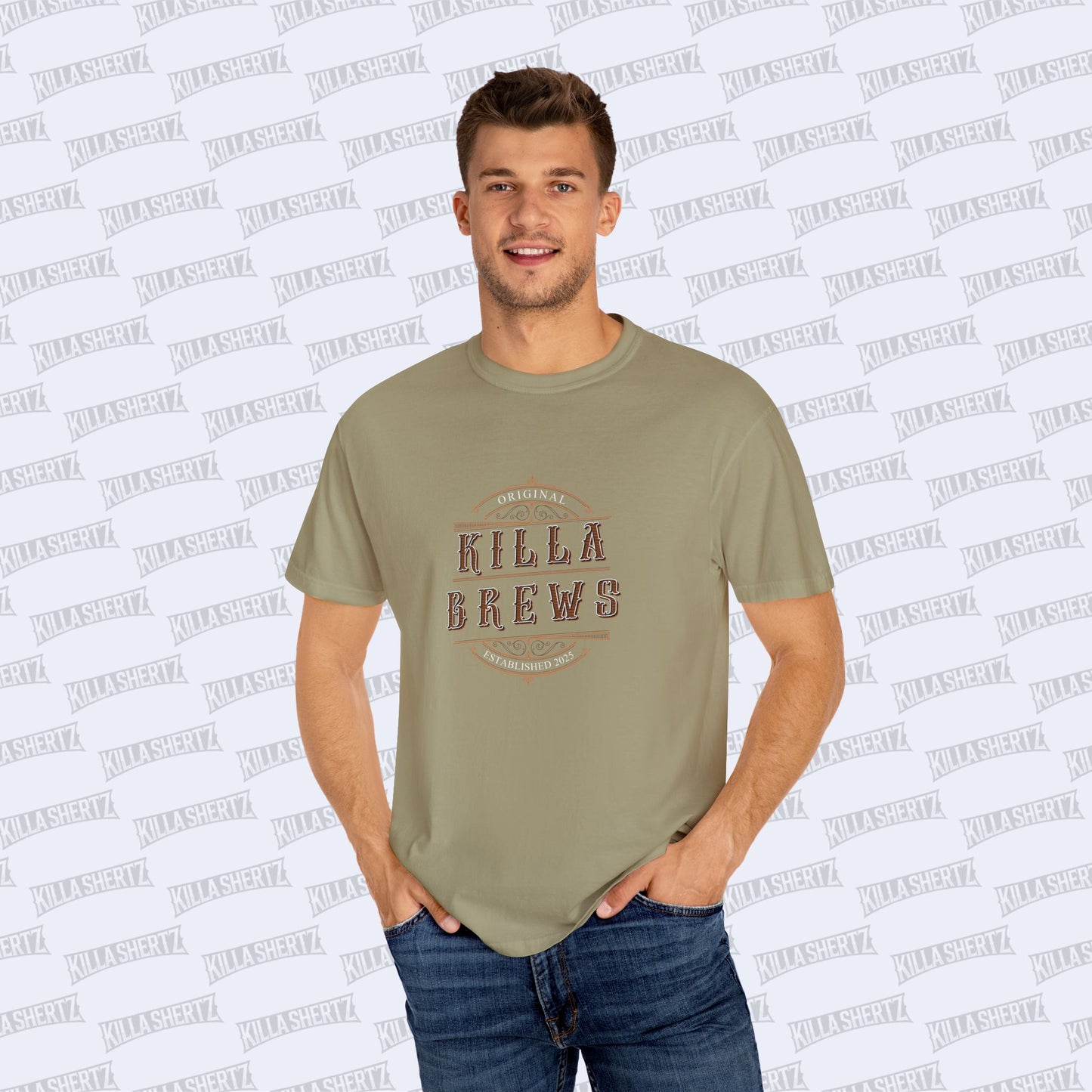 Killa Shertz - Killa Brews "Can't Wait to Get In" Cider Unisex Garment Dyed T-Shirt