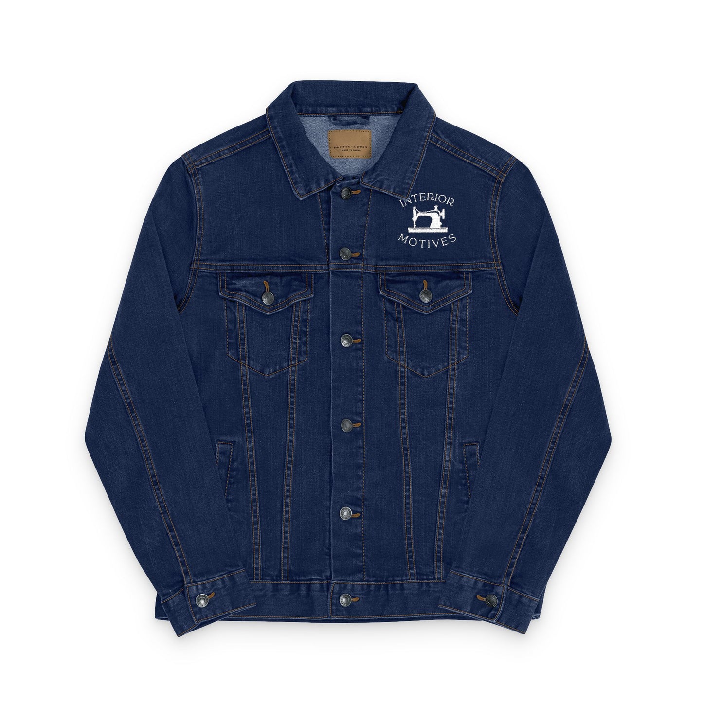 Interior Motives Logo Denim Jacket (Embroidered -White-)