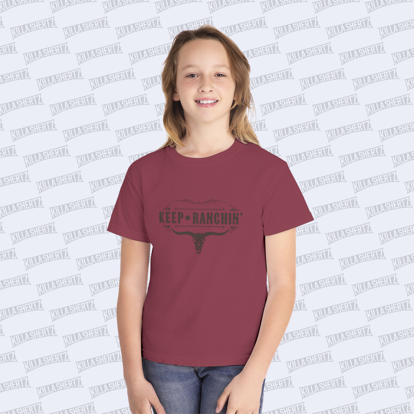 Killa Shertz - Keep Ranchin' Kids Garment-Dyed Tee