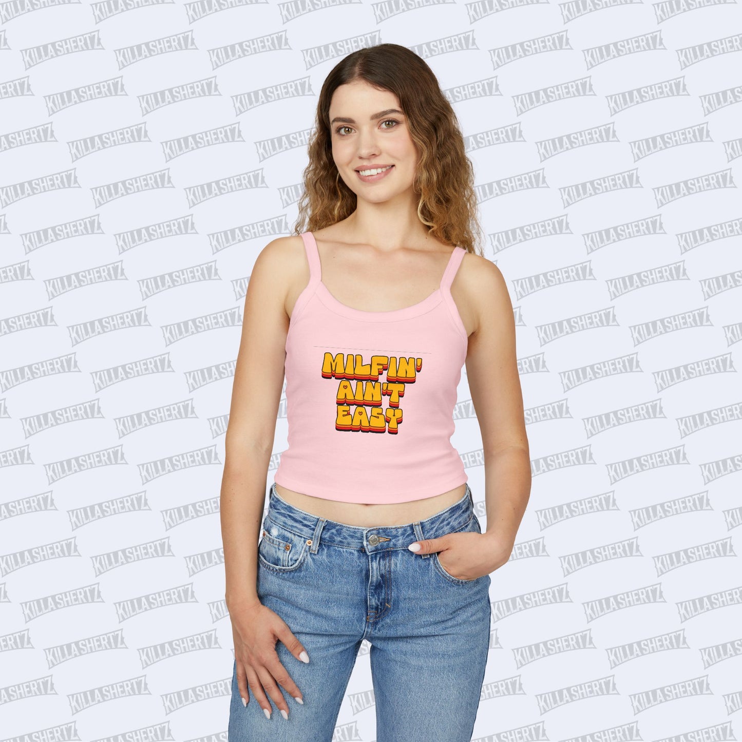 Killa Shertz - Milfin' Ain't Easy Women's Spaghetti Strap Tank Top