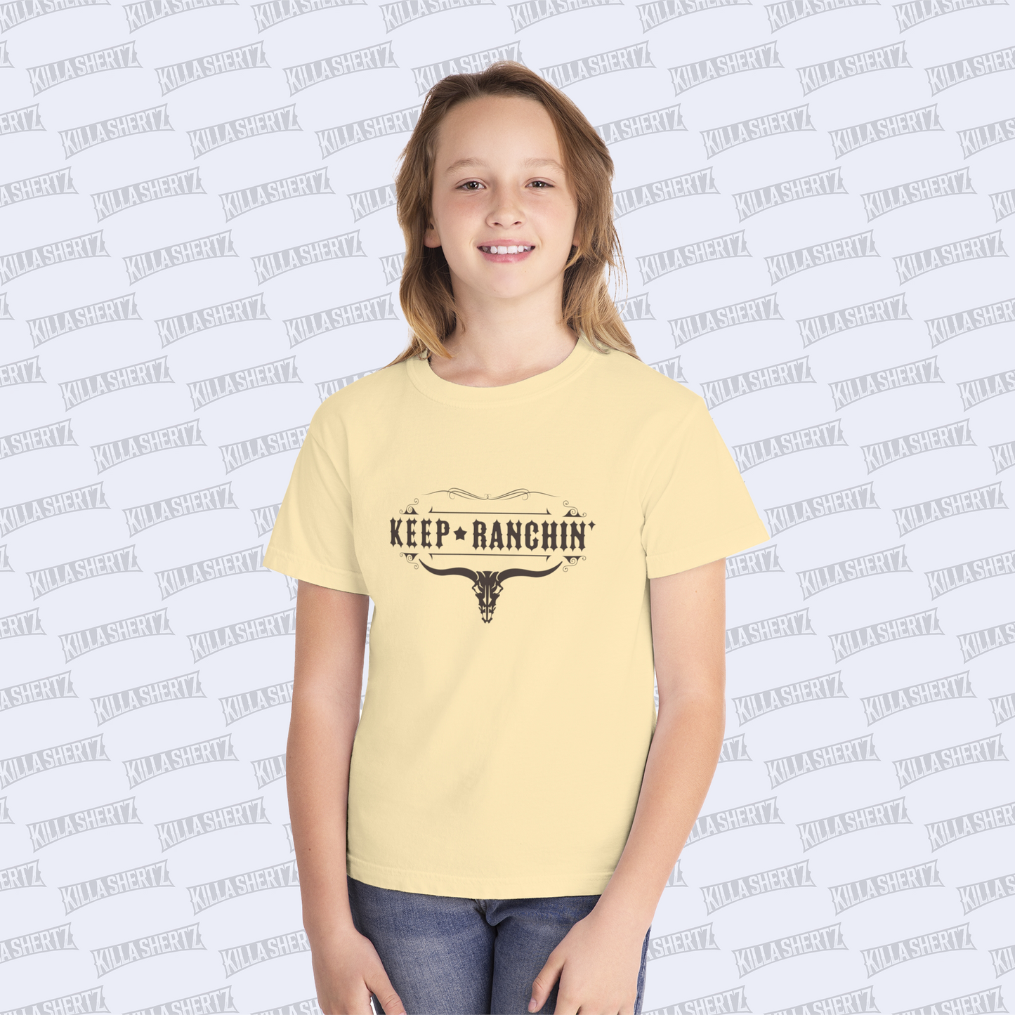 Killa Shertz - Keep Ranchin' Kids Garment-Dyed Tee