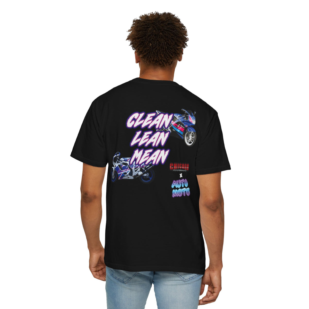 Chicago Performance X AUTO MOTO - "CLEAN, LEAN, MEAN" Garment Dyed Heavyweight T-Shirt