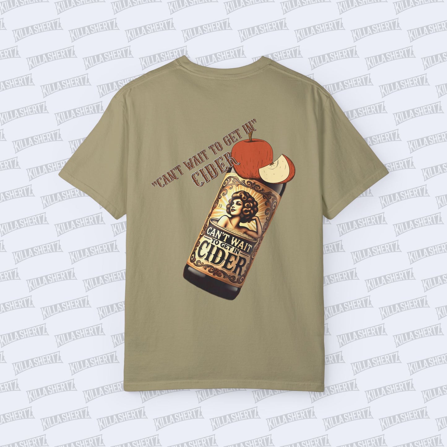 Killa Shertz - Killa Brews "Can't Wait to Get In" Cider Unisex Garment Dyed T-Shirt