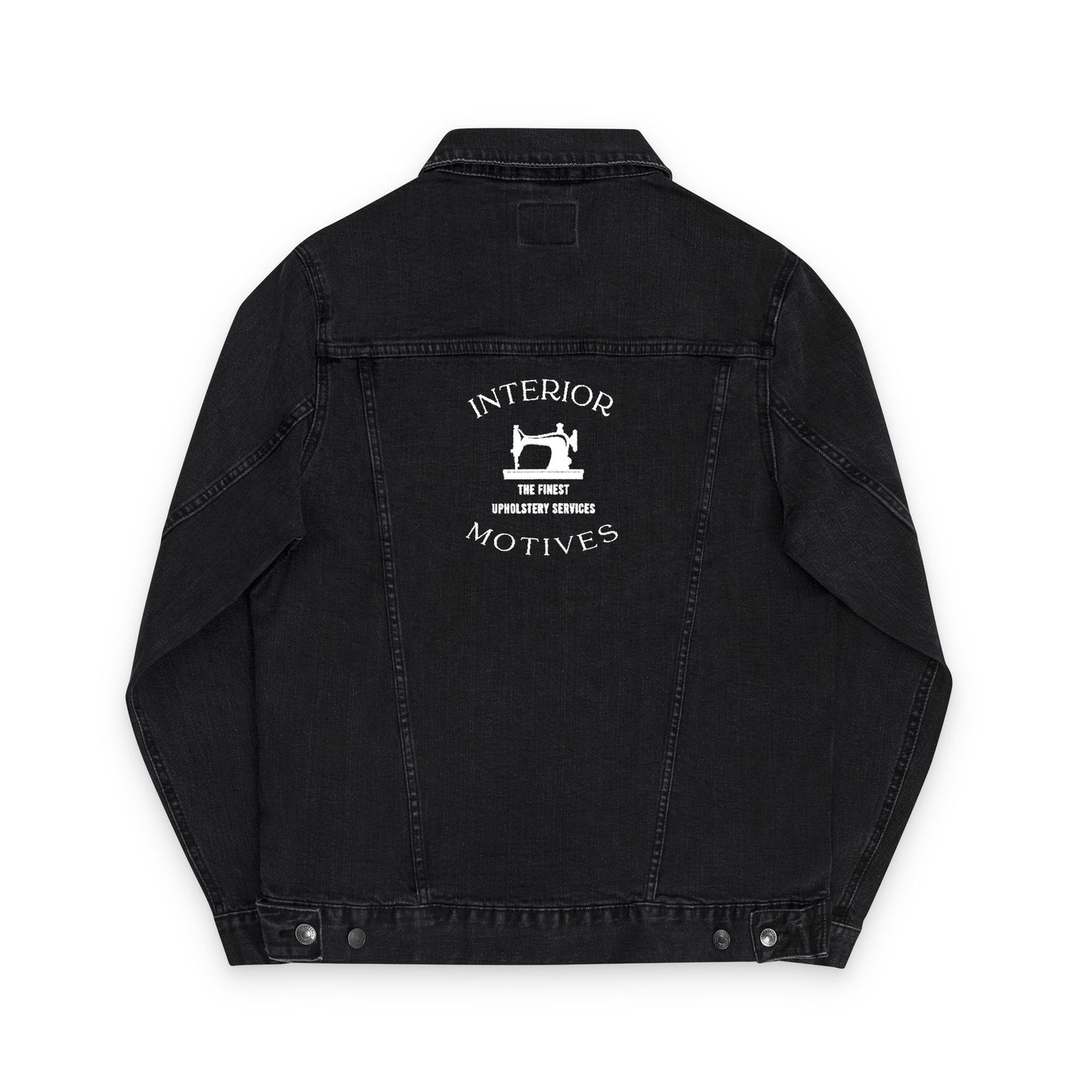 Interior Motives Logo Denim Jacket (Embroidered -White-)