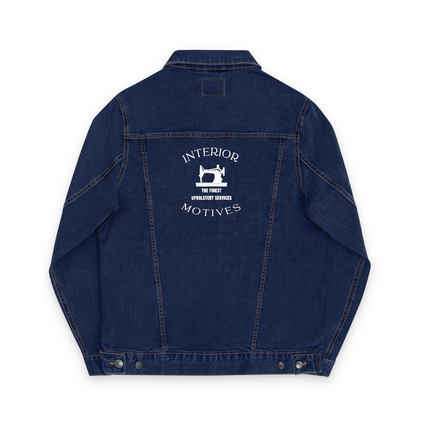 Interior Motives Logo Denim Jacket (Embroidered -White-)