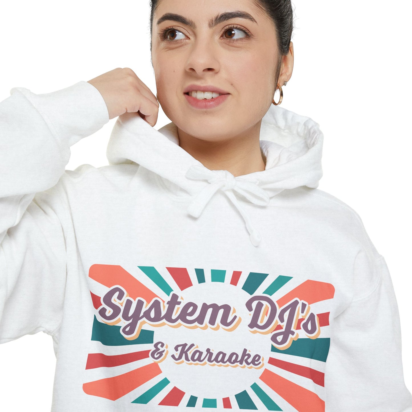 System DJs - Logo - Unisex Garment Dyed Hoodie