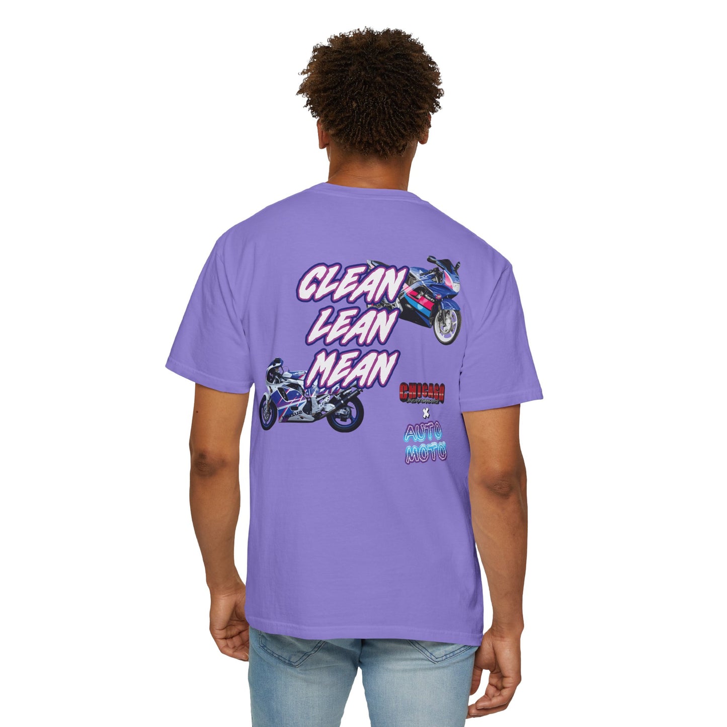Chicago Performance X AUTO MOTO - "CLEAN, LEAN, MEAN" Garment Dyed Heavyweight T-Shirt
