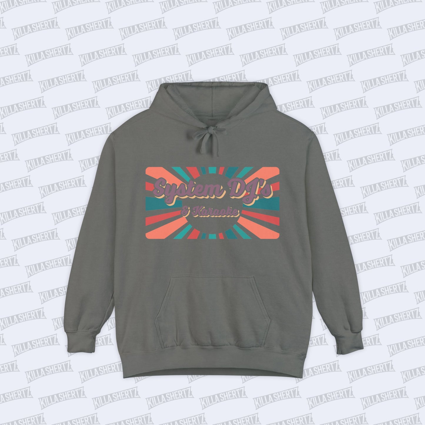 System DJs - Logo - Unisex Garment Dyed Hoodie