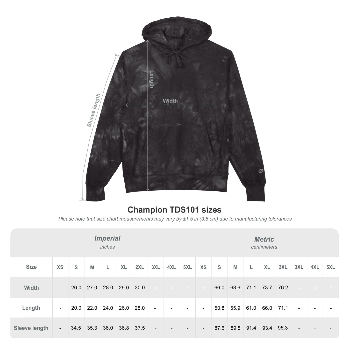 Chicago Performance Embroidered Tie-Dye Hoodie