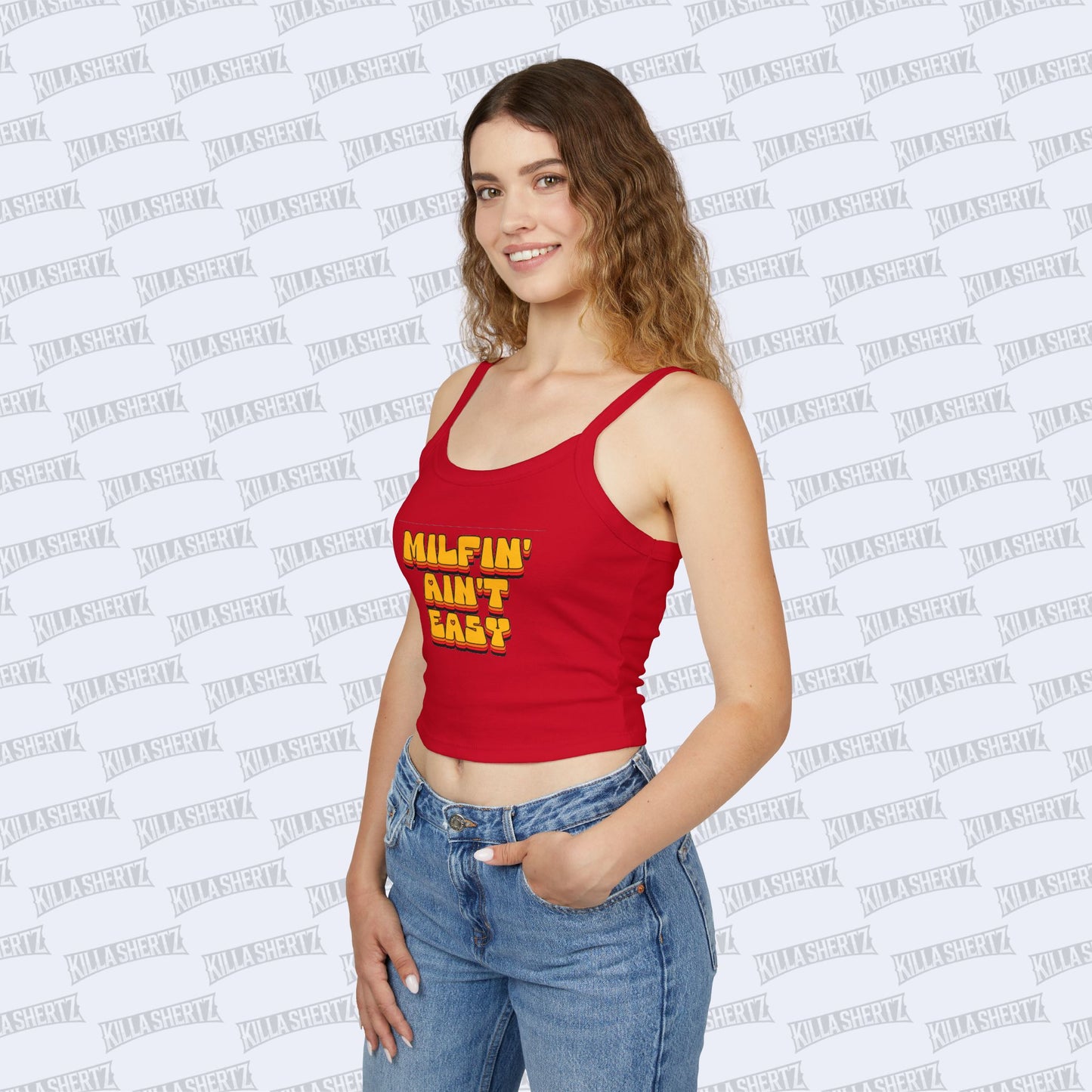 Killa Shertz - Milfin' Ain't Easy Women's Spaghetti Strap Tank Top