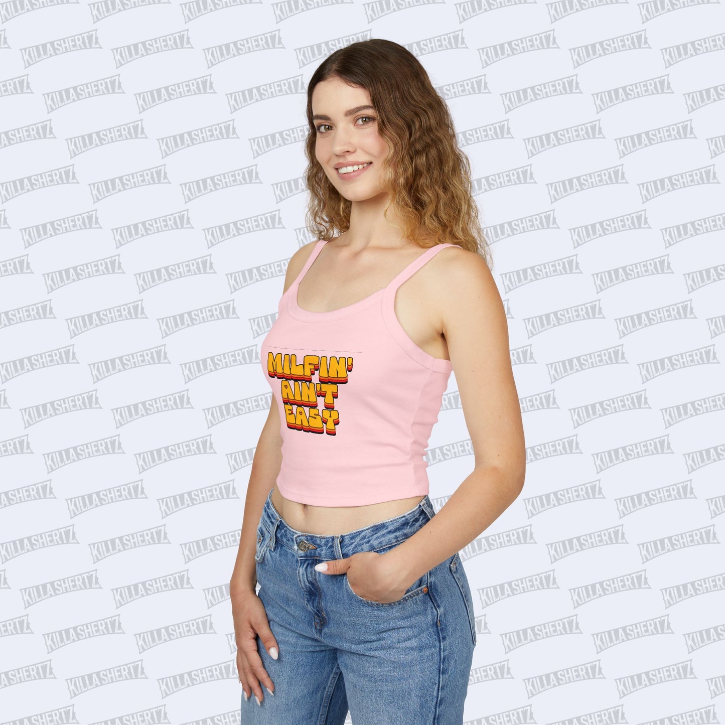 Killa Shertz - Milfin' Ain't Easy Women's Spaghetti Strap Tank Top