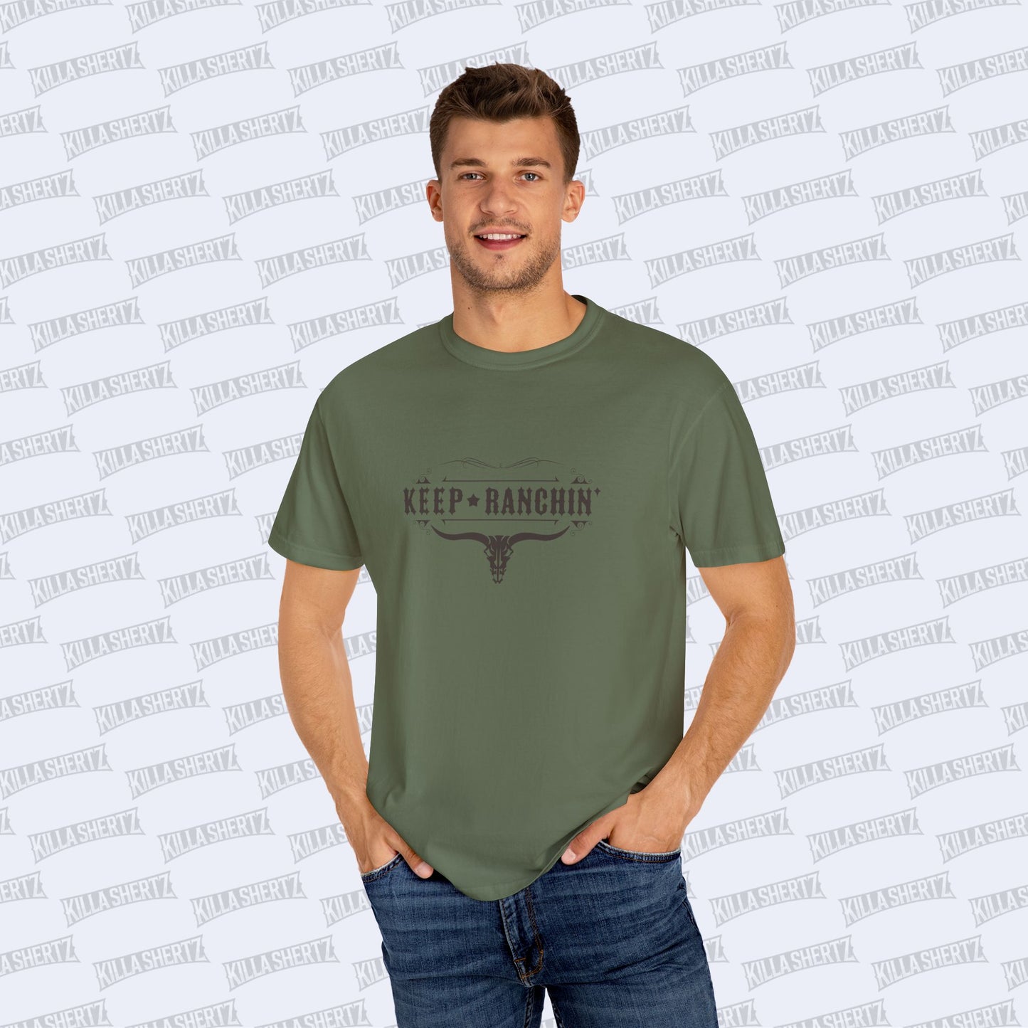 Killa Shertz - Keep Ranchin' Unisex Garment-Dyed Tee