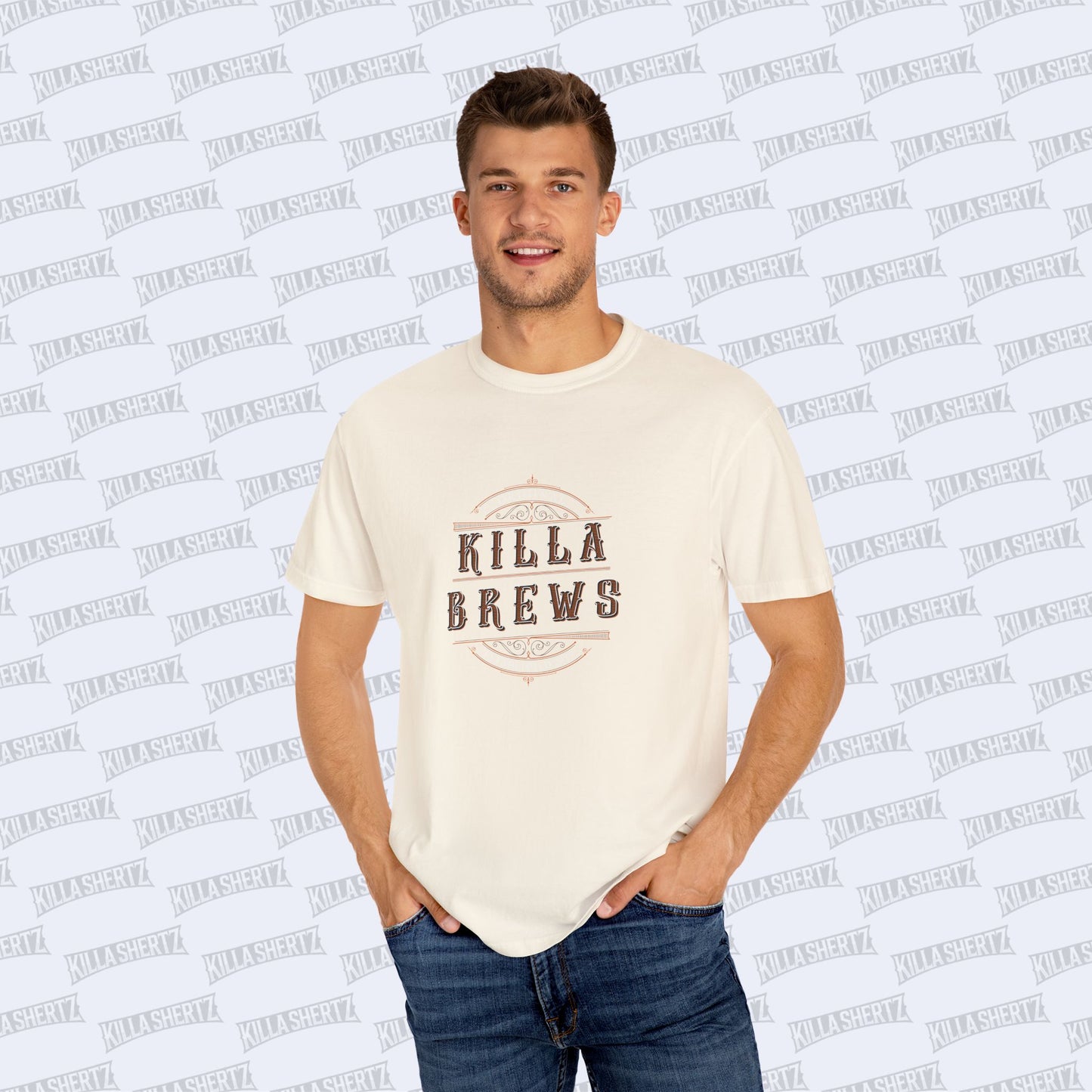 Killa Shertz - Killa Brews "Can't Wait to Get In" Cider Unisex Garment Dyed T-Shirt