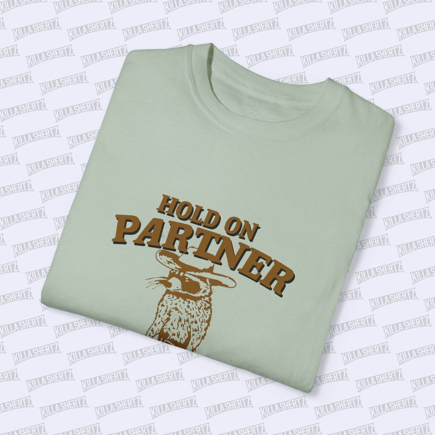 Killa Shertz Cowboy Rocky Raccoon Tee - Bay - Folded