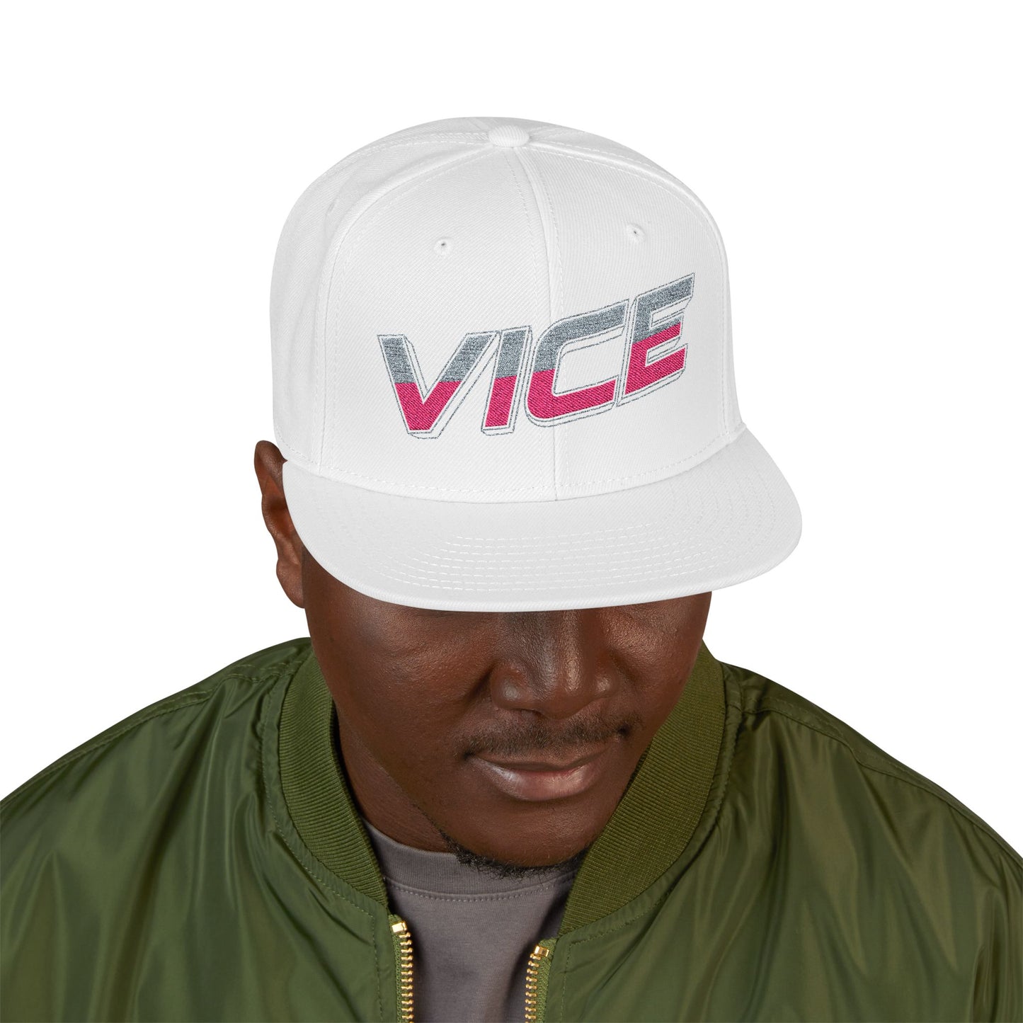 VICE Soundworks - White Snapback Hat VICE | Embroidered Cap