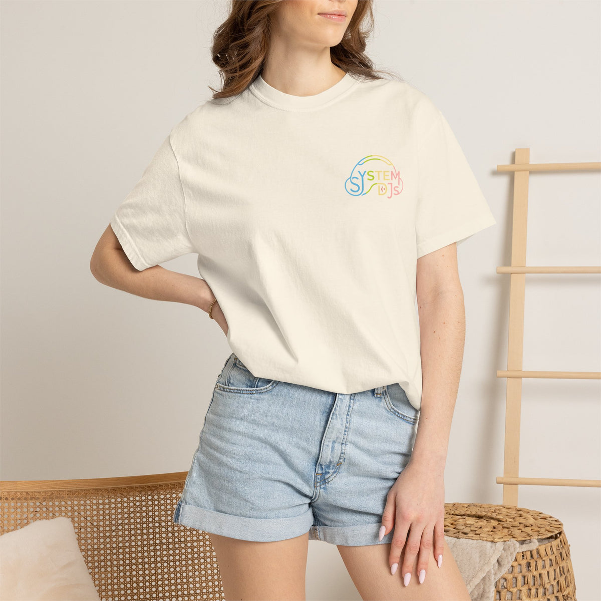 System DJ's - 70s Logo Unisex Garment Dyed T-Shirt