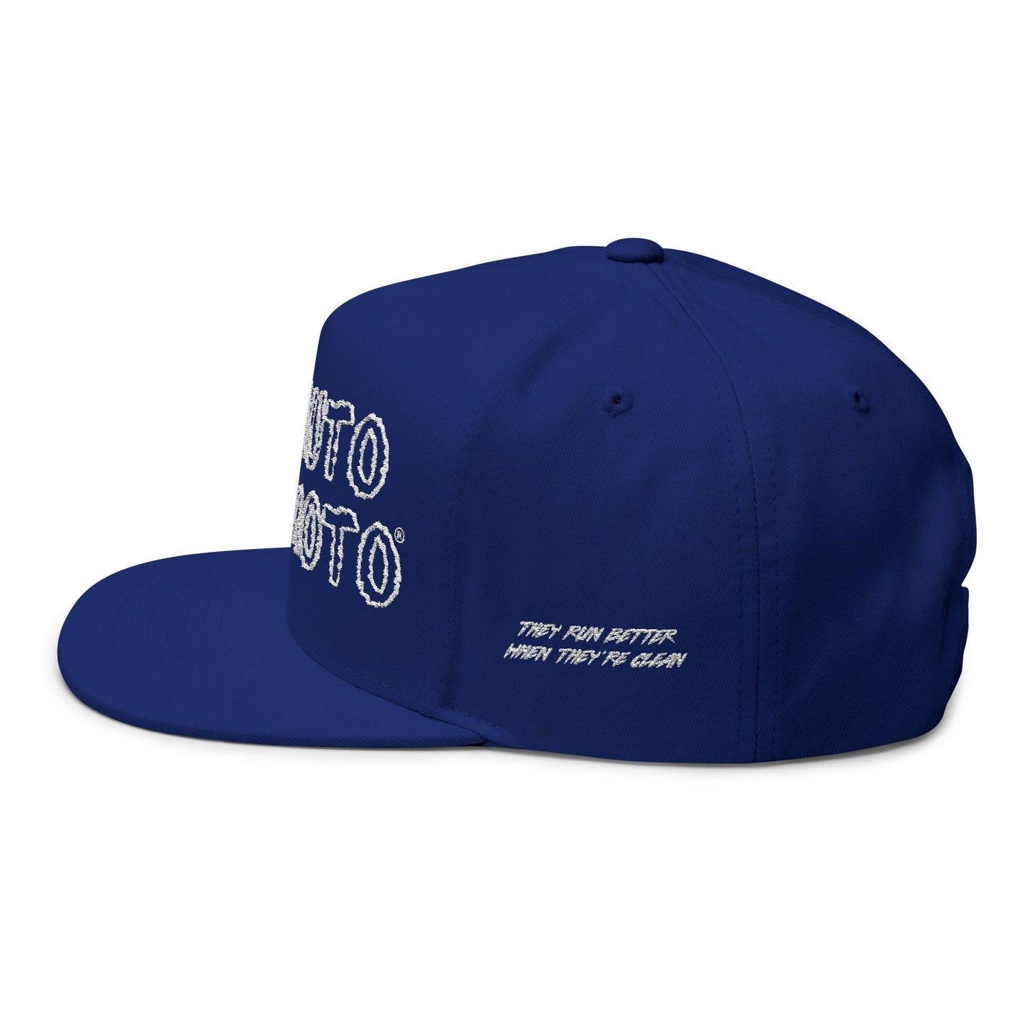 AUTO MOTO - LOGO Flat Bill 5 Panel Snapback (Navy)