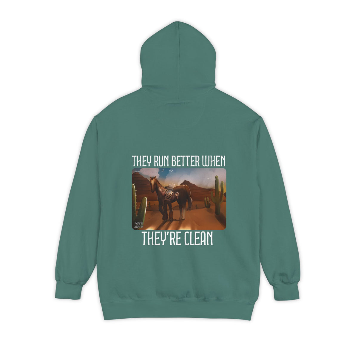 AUTO MOTO - Western Art Garment-Dyed Hoodie