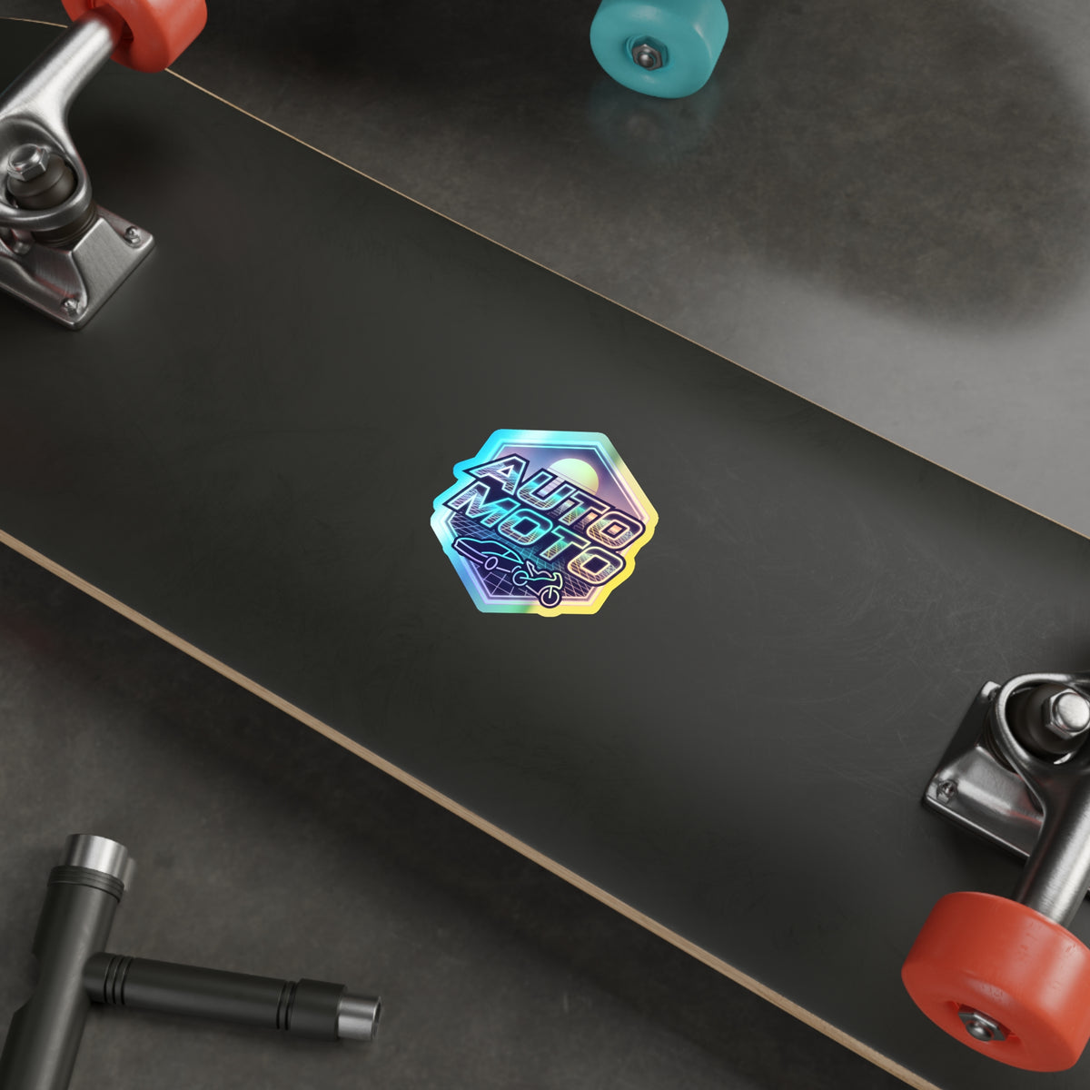 AUTO MOTO - Holographic Die-cut Stickers