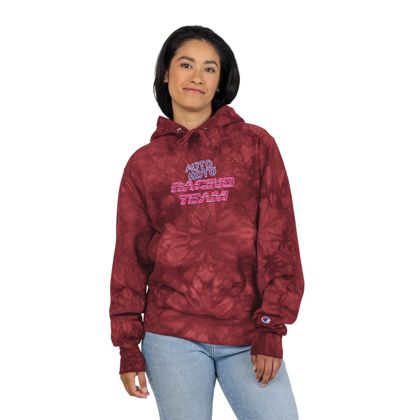 AUTO MOTO - Racing Team Champion Tie-Dye Hoodie (Embroidered)