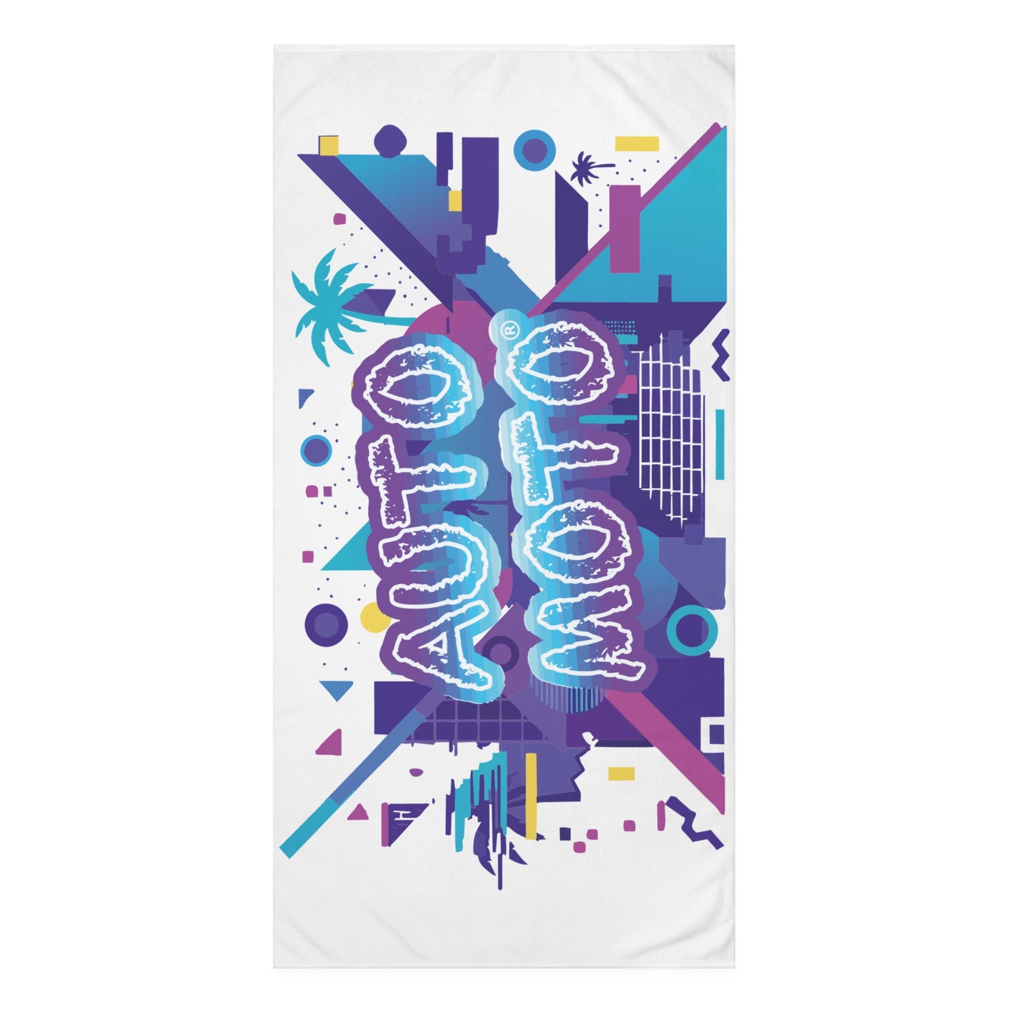 AUTO MOTO - Retro Graphic Mink-Cotton Towel