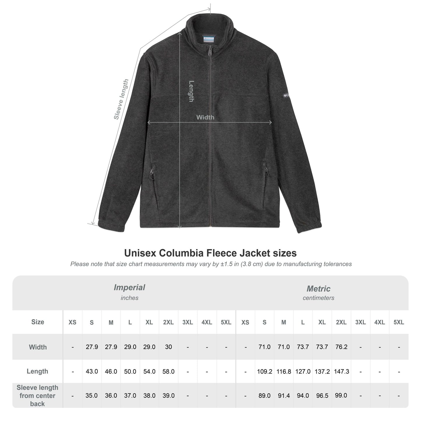AUTO MOTO - Racing Team Columbia Fleece Jacket (Embroidered)