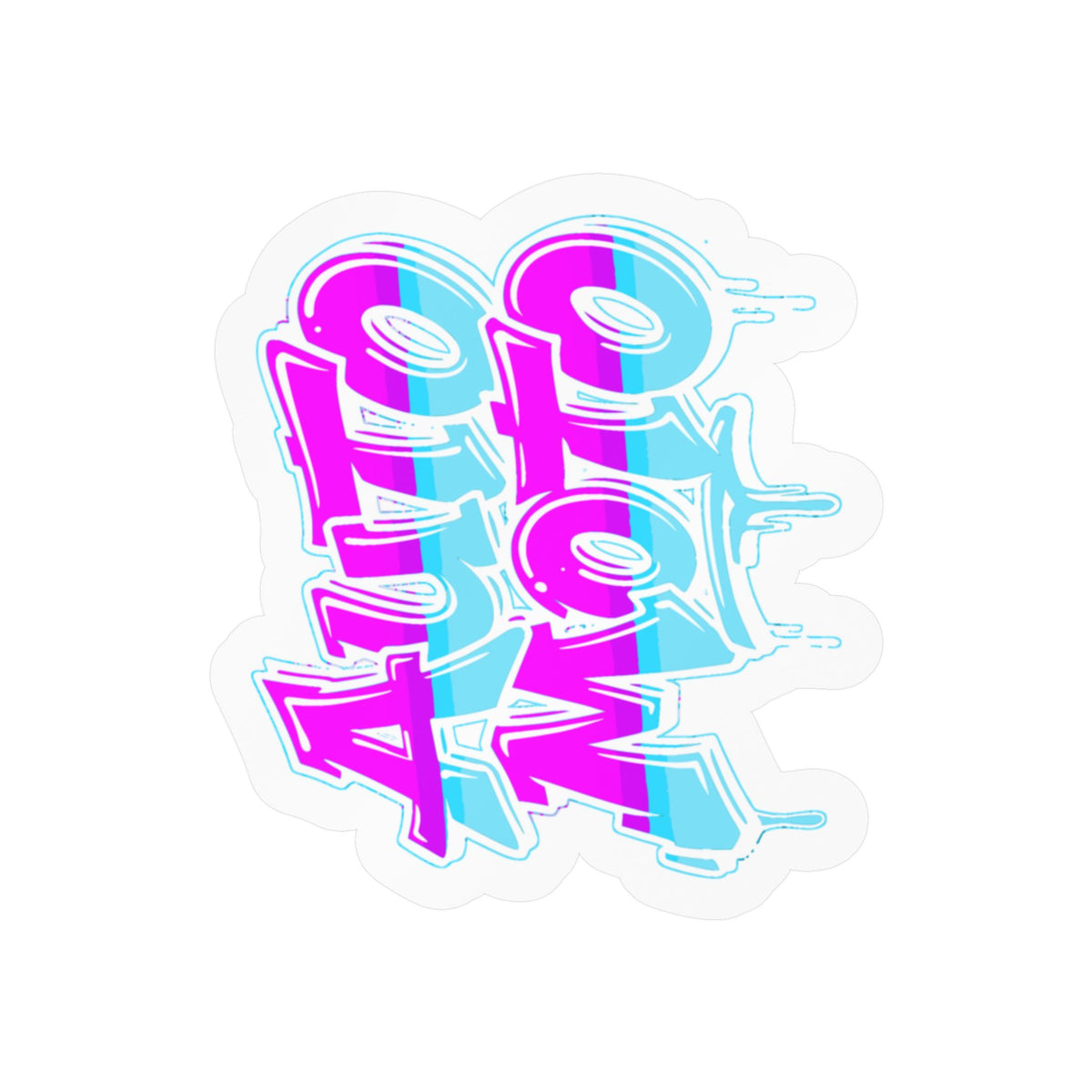 AUTO MOTO - Graffiti Logo Kiss-Cut Vinyl Decal