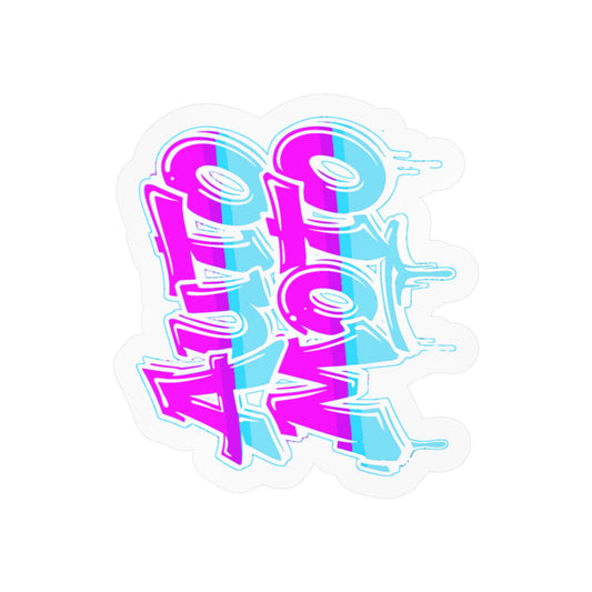 AUTO MOTO - Graffiti Logo Kiss-Cut Vinyl Decal