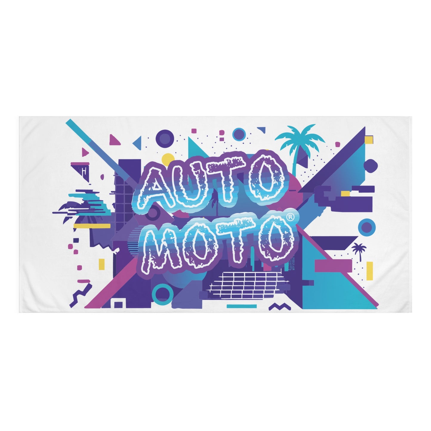 AUTO MOTO - Retro Graphic Mink-Cotton Towel