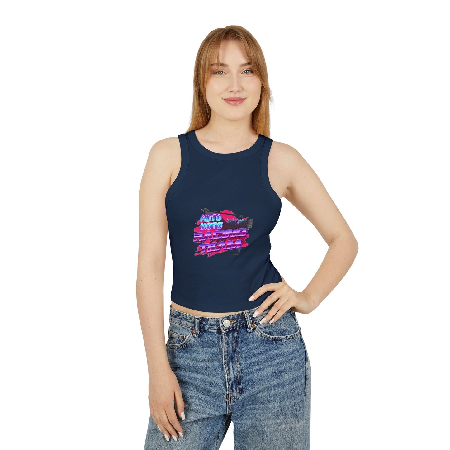 AUTO MOTO - Women's Micro Rib Racer Tank Top