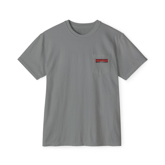 Chicago Performance - "Loud Pipes, Faster Bikes" Garment-Dyed Pocket T-Shirt