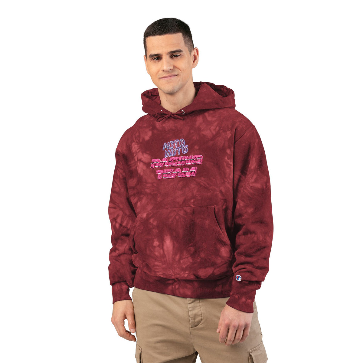 AUTO MOTO - Racing Team Champion Tie-Dye Hoodie (Embroidered)
