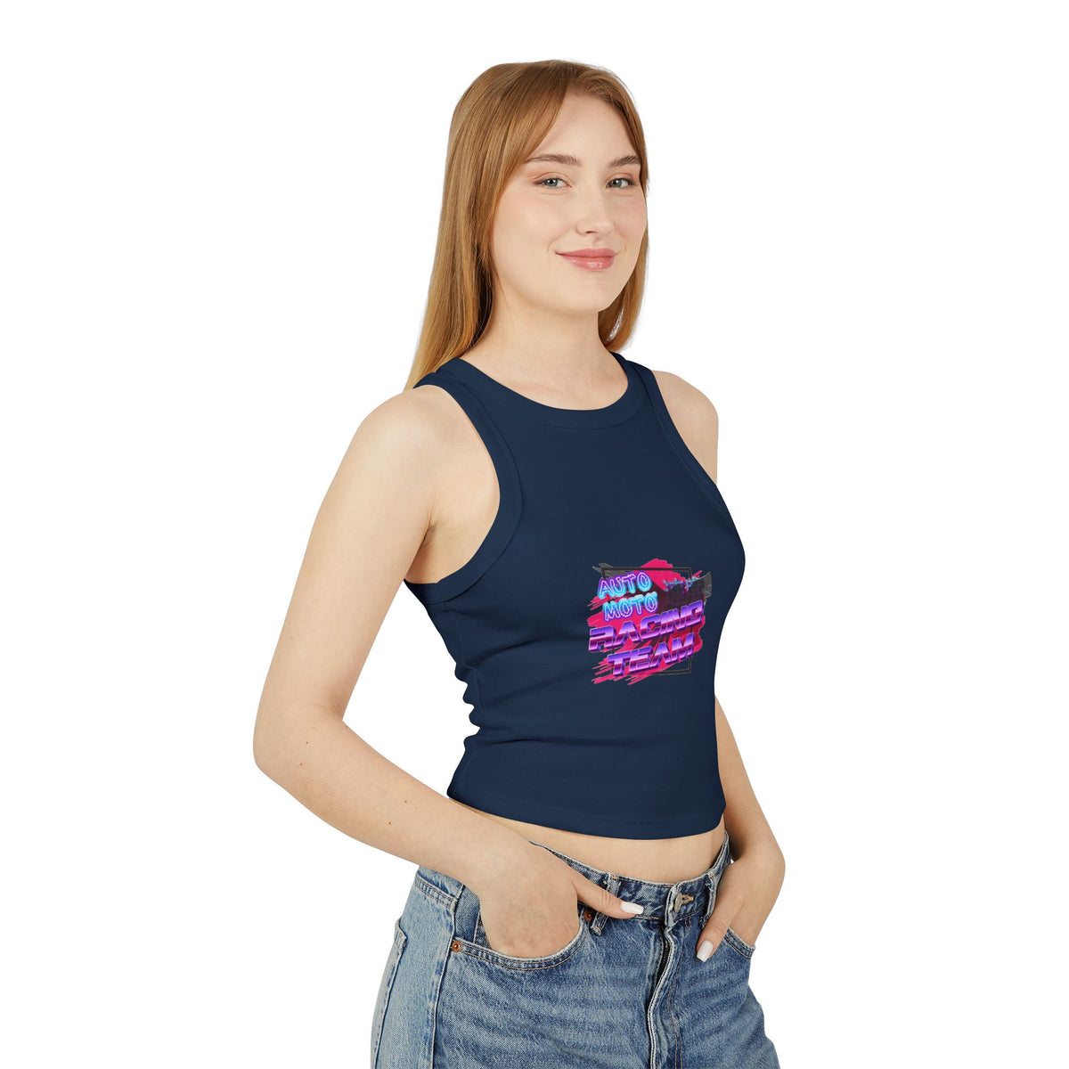 AUTO MOTO - Women's Micro Rib Racer Tank Top