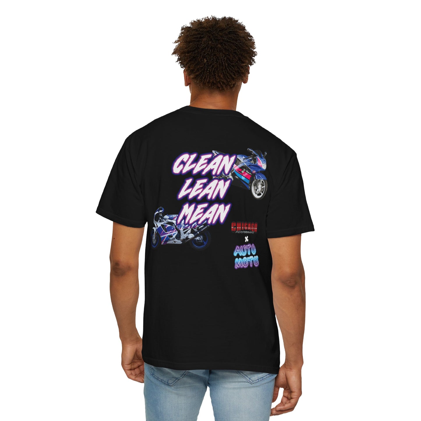 Chicago Performance X AUTO MOTO - "CLEAN, LEAN, MEAN" Garment Dyed Heavyweight T-Shirt