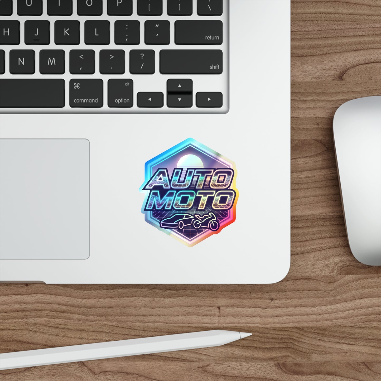 AUTO MOTO - Holographic Die-cut Stickers