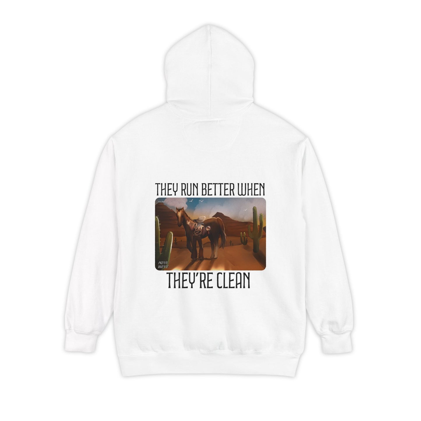AUTO MOTO - Western Art Garment-Dyed Hoodie