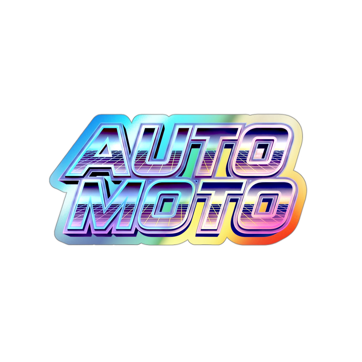 AUTO MOTO - Holographic Die-cut Stickers