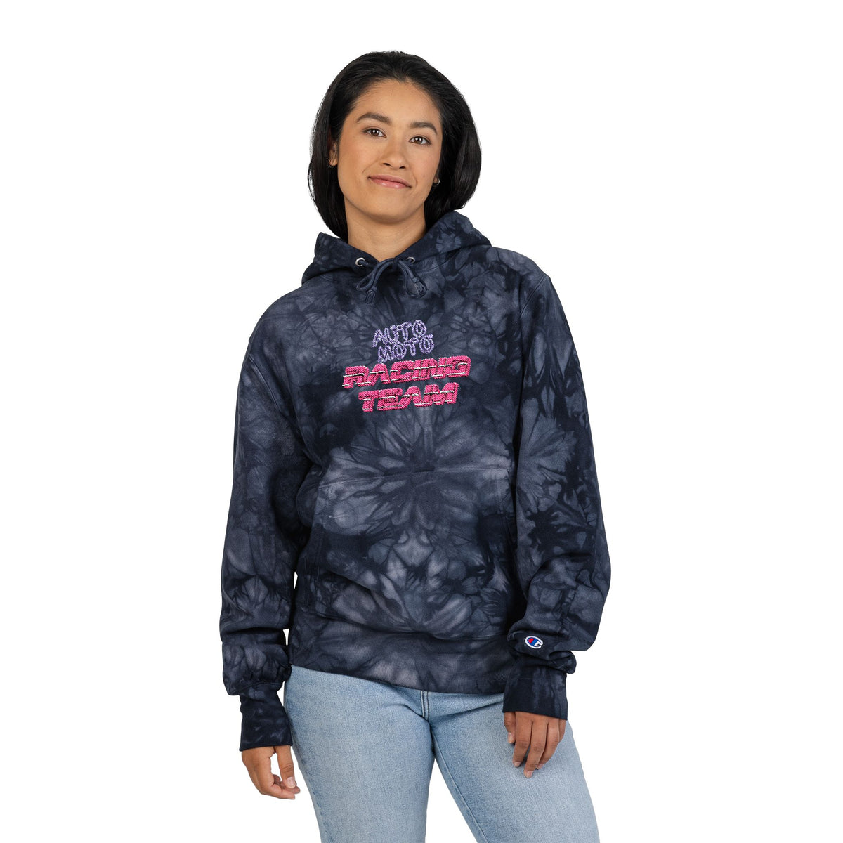 AUTO MOTO - Racing Team Champion Tie-Dye Hoodie (Embroidered)