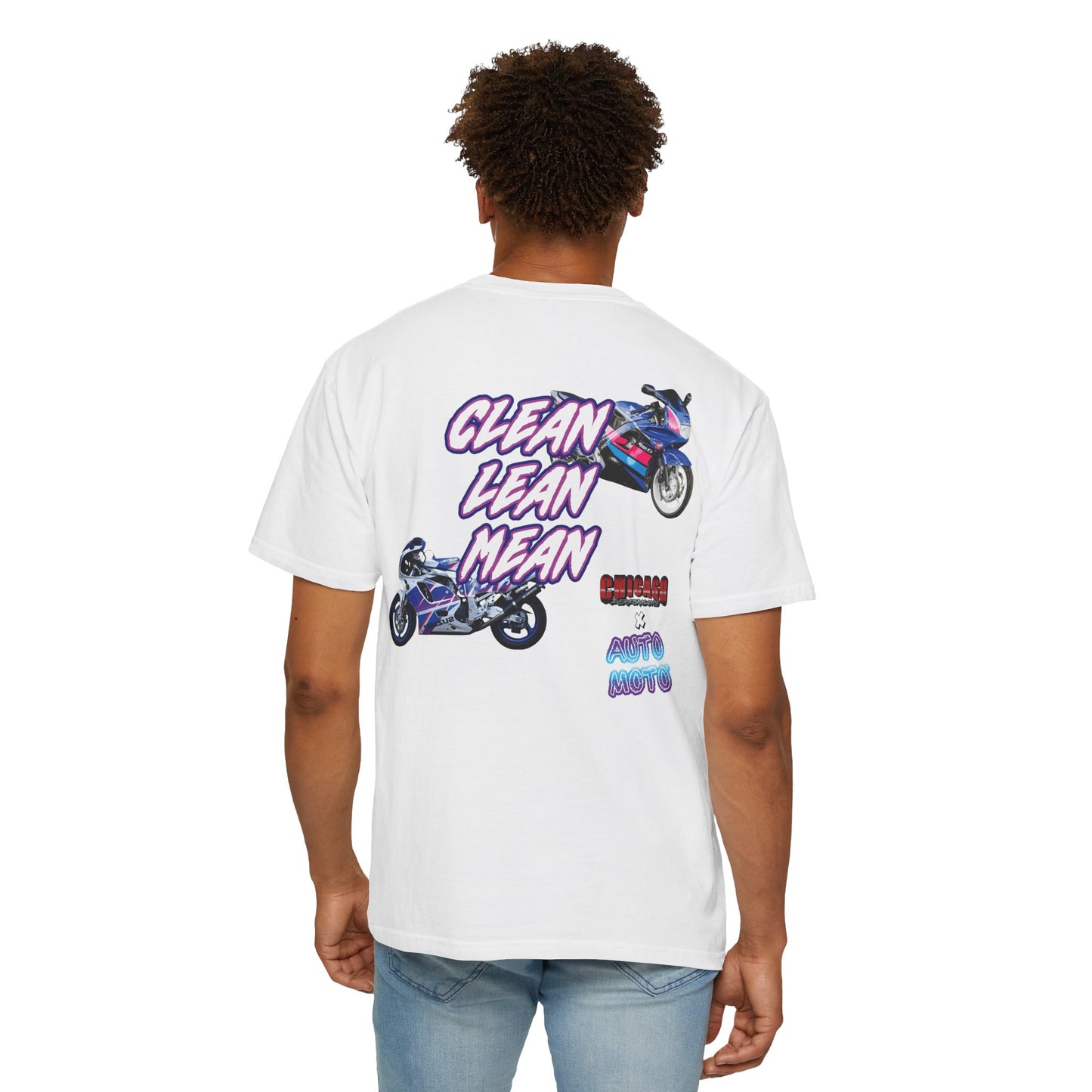 Chicago Performance X AUTO MOTO - "CLEAN, LEAN, MEAN" Garment Dyed Heavyweight T-Shirt