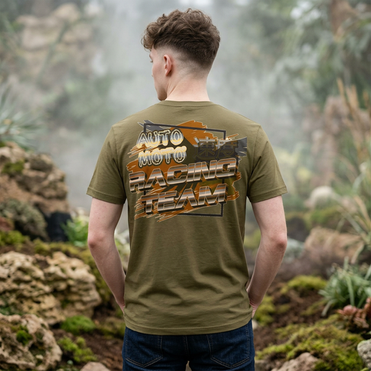 AUTO MOTO - Racing Team Logo Camo T-Shirt