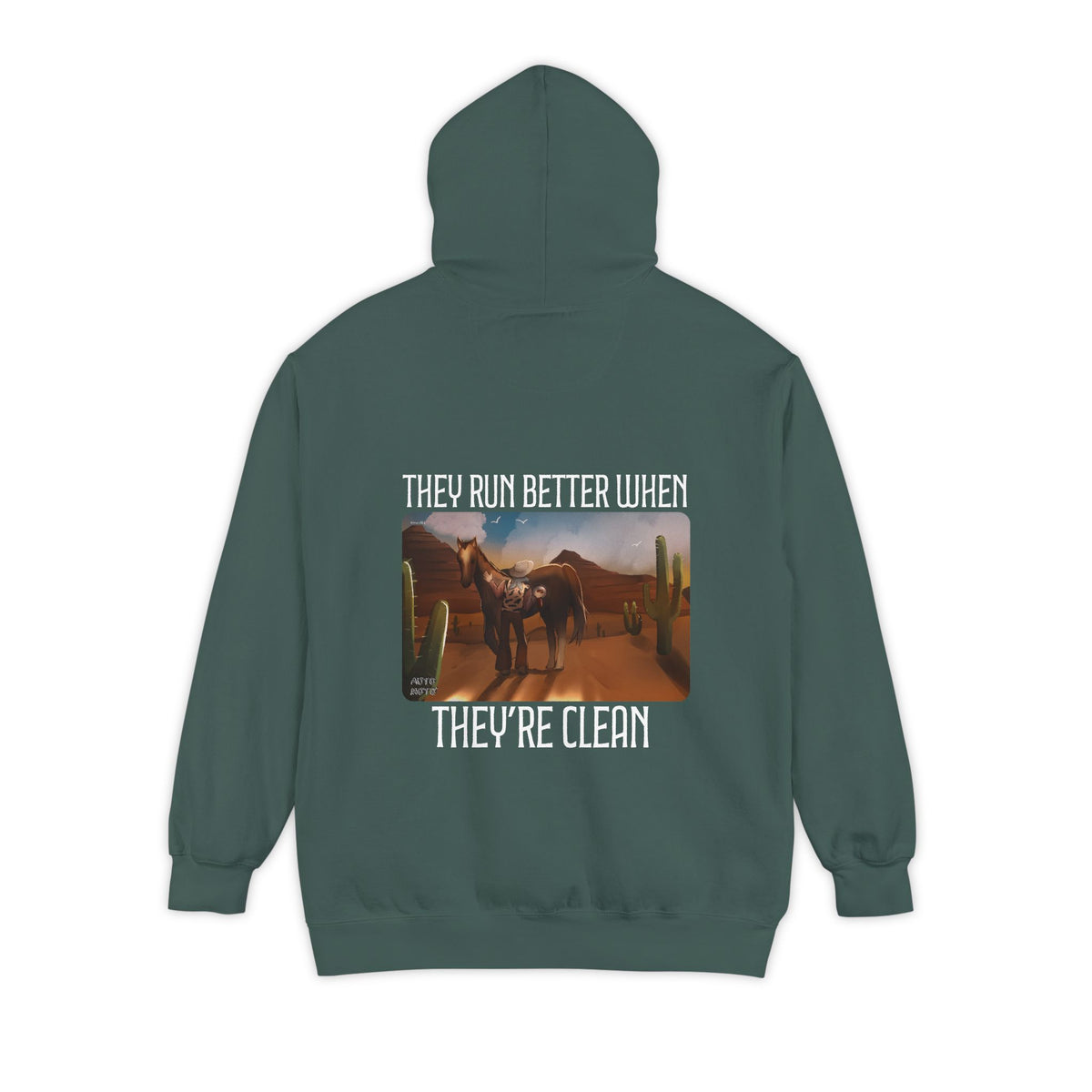 AUTO MOTO - Western Art Garment-Dyed Hoodie