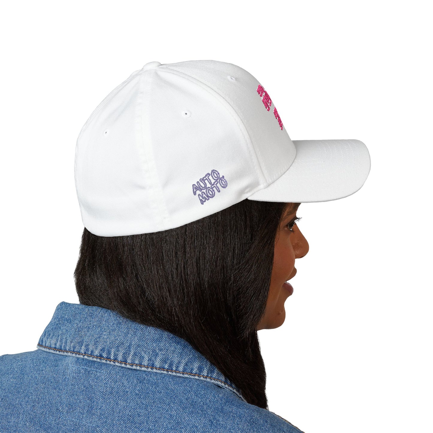 AUTO MOTO - Racing Team Logo Closed-Back Structured Cap (Embroidered)