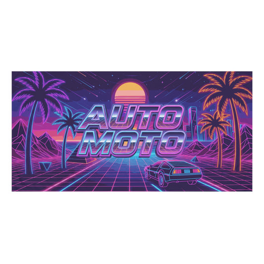 AUTO MOTO - Synth Wave Mink-Cotton Towel