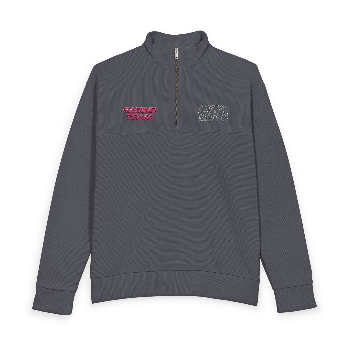 AUTO MOTO - Racing Team Logo Men's Linear Texture Quarter-Zip
