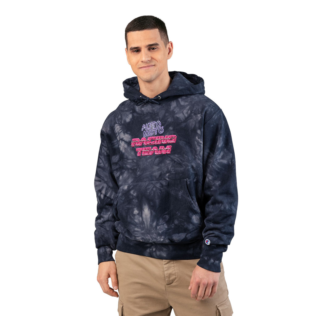 AUTO MOTO - Racing Team Champion Tie-Dye Hoodie (Embroidered)